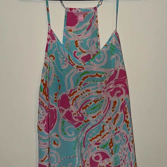 Lilly Pulitzer Tops - Lilly Pulitzer Jellies Be Jammin Dusk Top Silk Cami SIZE L